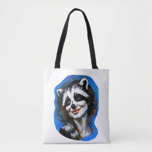 “Velka Teyani” Whispering Racoon Trickster Tote Bag