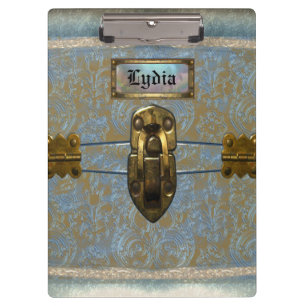 Velley Damask Beautiful Monogram Clipboard