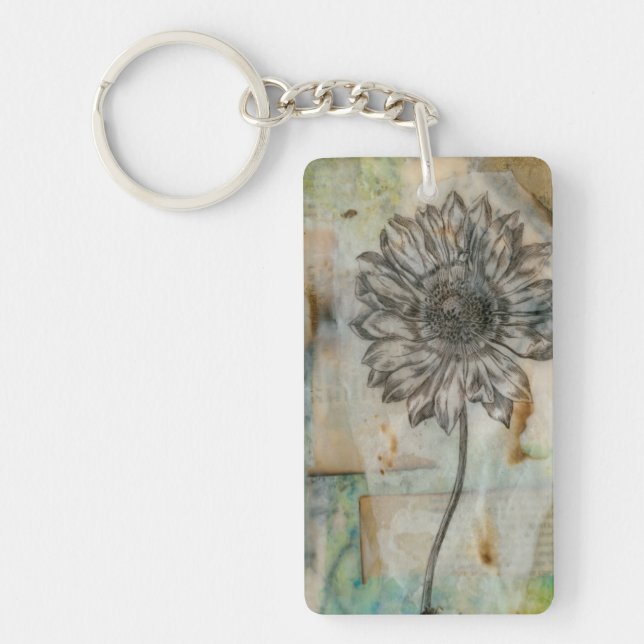 Vellum Floral I Key Ring (Front)