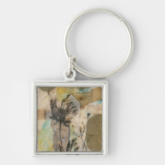 Vellum Floral II Key Ring (Front)