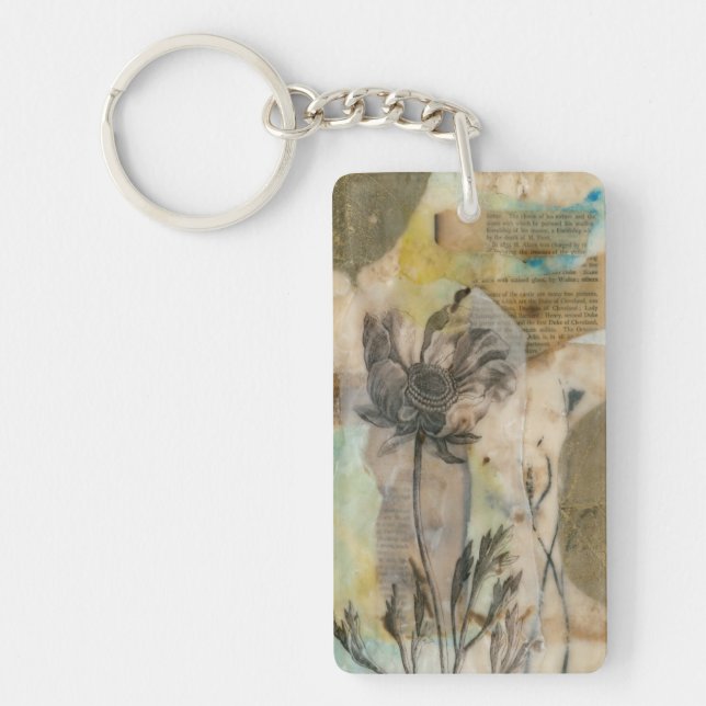 Vellum Floral II Key Ring (Front)