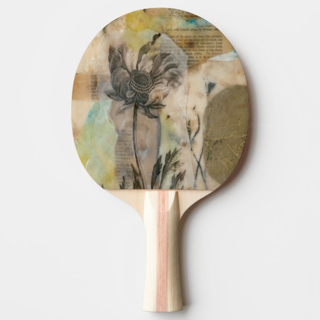 Vellum Floral II Ping Pong Paddle (Front)