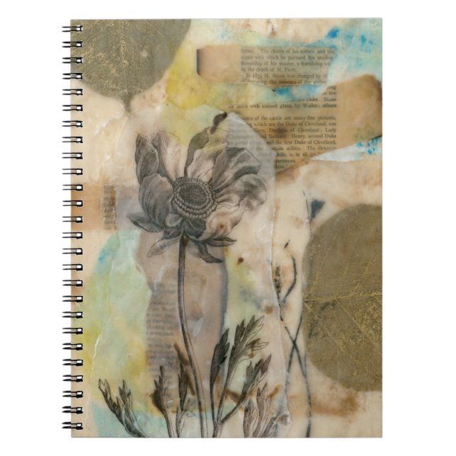 Vellum Floral II Spiral Notebook (Front)