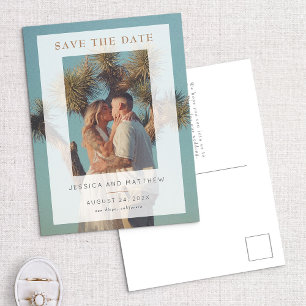 Vellum Overlay Full Photo Save the Date Announcement Postcard