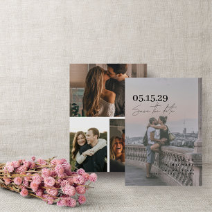 Vellum Overlay Simple Modern Typography 4 Photo Save The Date
