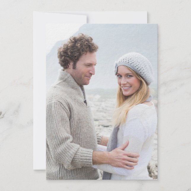 Vellum photo wedding background card (Front)