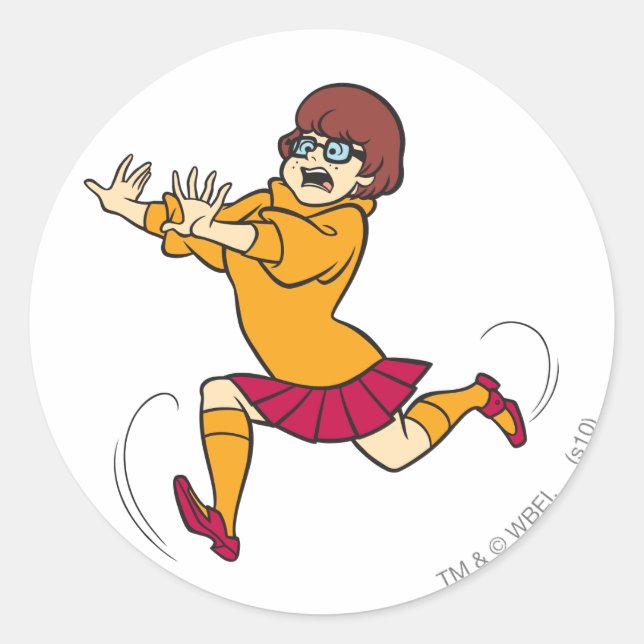 Velma Running Classic Round Sticker (Front)