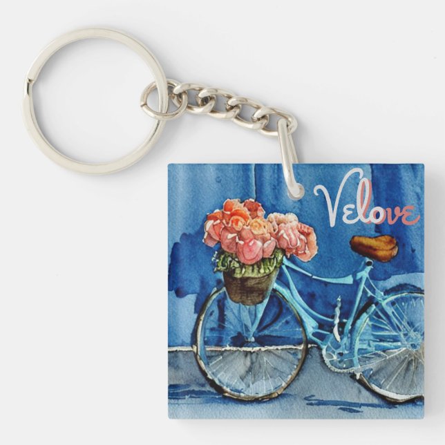 Velo Love Cycling Key Ring (Front)