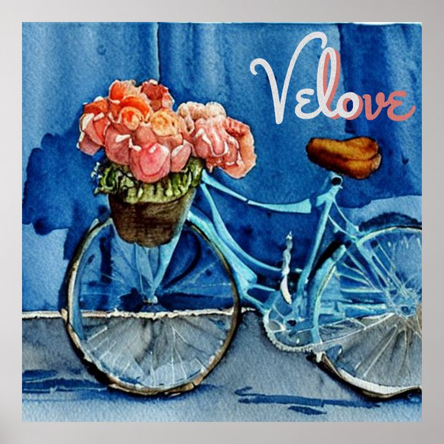 Velo Love Cycling Poster (Front)