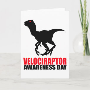 Velociraptor Awareness Day Card
