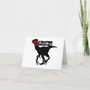 Velociraptor Awareness Day Card