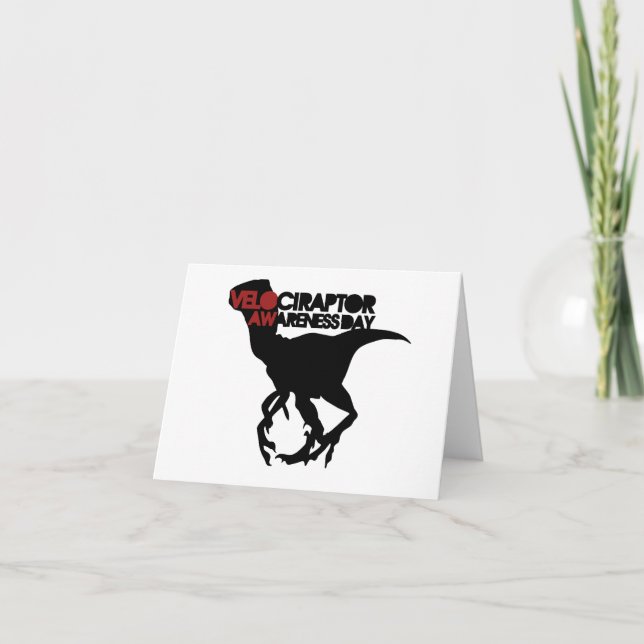 Velociraptor Awareness Day Card (Front)