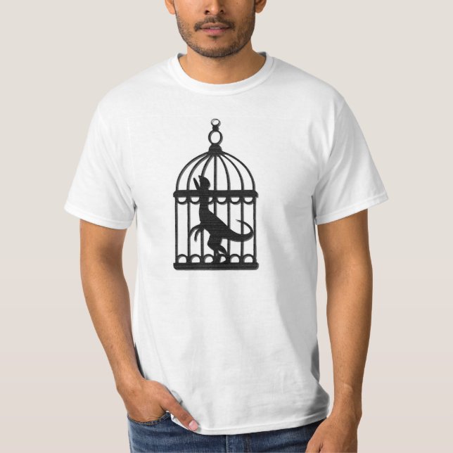 Velociraptor Bird Cage T-Shirt (Front)