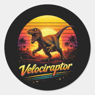Velociraptor Classic Round Sticker