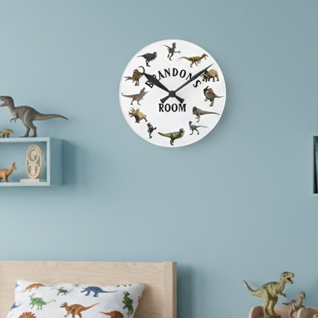 Velociraptor Dinosaur Jurassic Age Tyrannosaurus  Round Clock (Creator Uploaded)