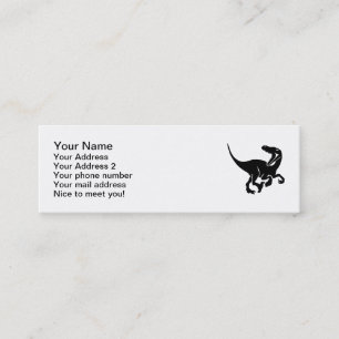 Velociraptor dinosaur mini business card