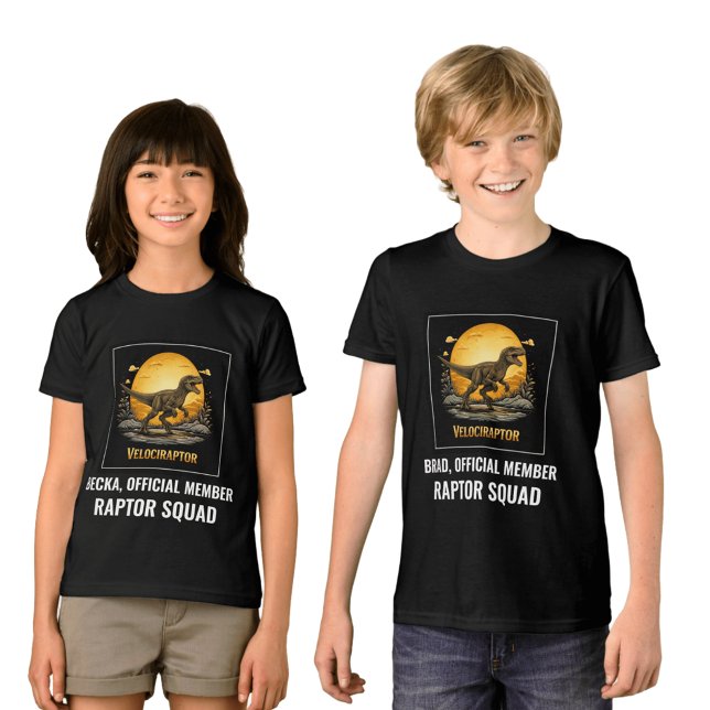 Velociraptor Dinosaur Prehistoric Moon Tri-Blend Shirt (Creator Uploaded)