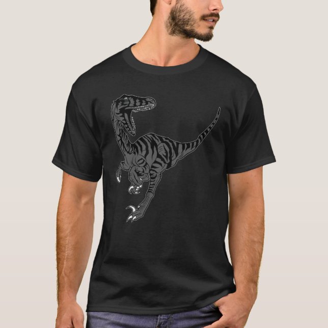Velociraptor  Dinosaur T-Shirt (Front)