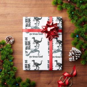 Velociraptor, dinosaurs, T-rex Wrapping Paper