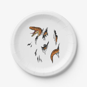 Velociraptor Escape Paper Plate