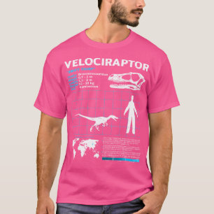 Velociraptor Fact Sheet Dinosaur Facts T-Shirt