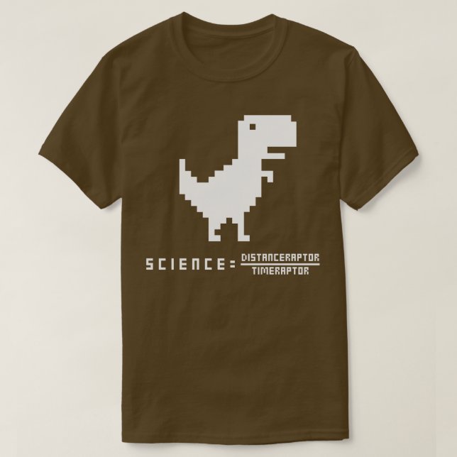 Velociraptor funny equation 7 T-Shirt (Design Front)