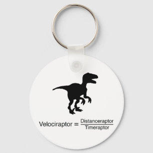 velociraptor funny science key ring