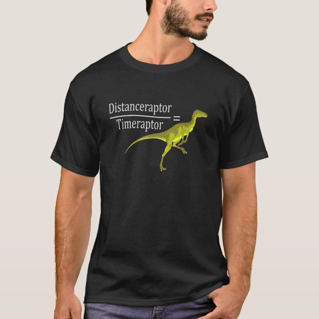 Velociraptor Math Funny Dinosaur Tee Shirt (Front)