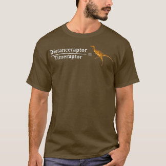 Velociraptor Math Funny Dinosaur Velocity Formula T-Shirt