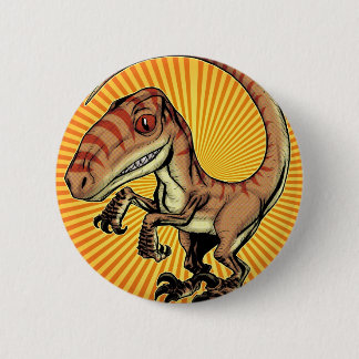 Velociraptor Raptor Dinosaur by Marco D Carillo 6 Cm Round Badge