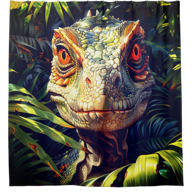 Velociraptor   shower curtain (Front)