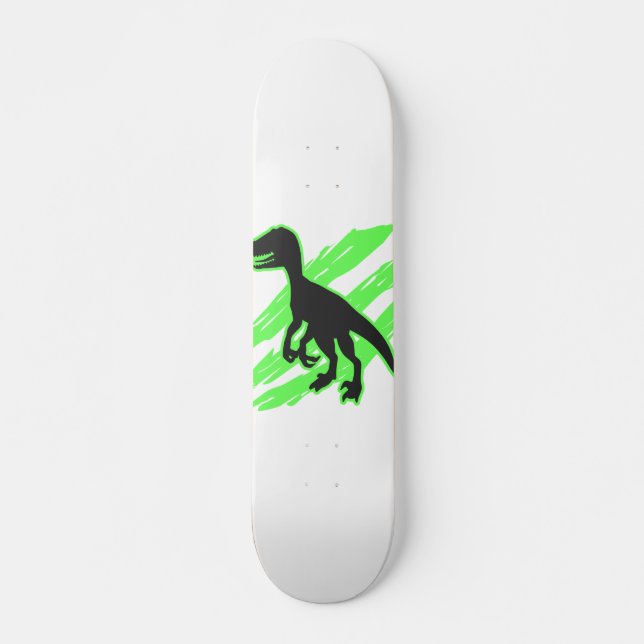 Velociraptor silhouette - Choose background colour Skateboard (Front)