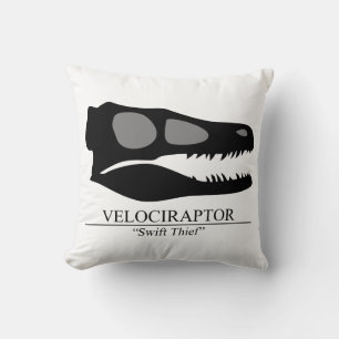 Velociraptor Skull Cushion