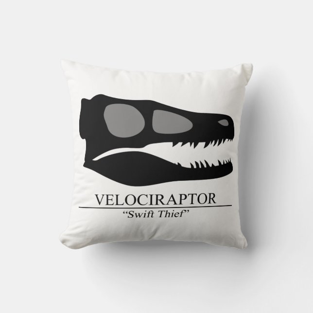 Velociraptor Skull Cushion (Front)