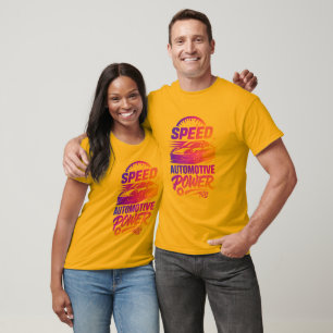 Velocity, Pulse & Chromatic Drift — Typographic Ca T-Shirt