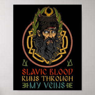 Velos Mythological Ancient Russia Ukraine Slavic P Poster
