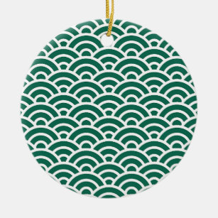VELUDO 160 Seigaiha Waves - Energetic Ver.  Ceramic Tree Decoration
