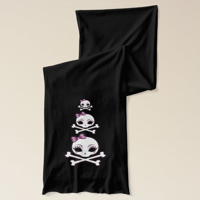 Velusa Skullie Crossbones Scarf (Left)