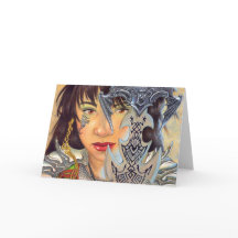 "Velvet And Steel" greeting card