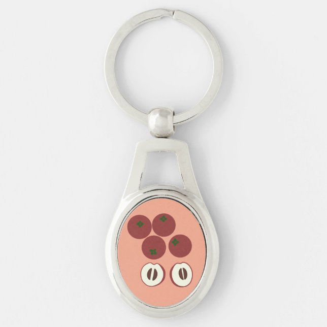 Velvet Apple Metal Keychain (Front)