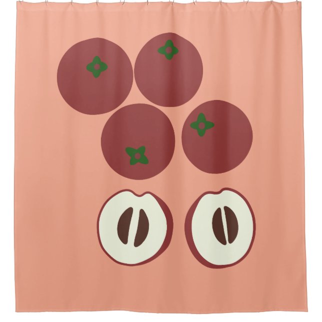 Velvet Apple Shower Curtain (Front)