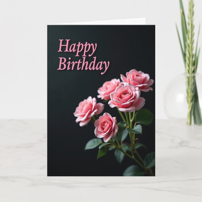 Velvet Backdrop Birthday Card (Front)