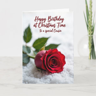 Velvet Christmas Rose Card
