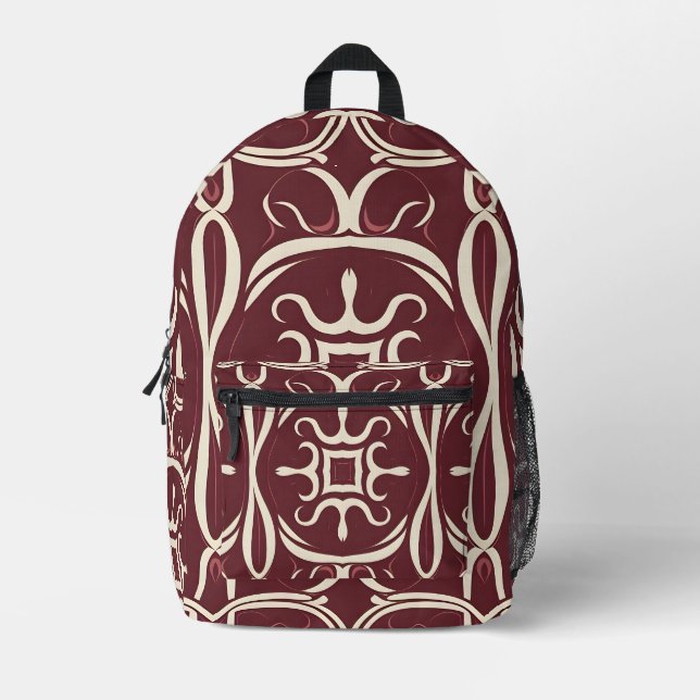 Velvet Echo Printed Backpack (Front)