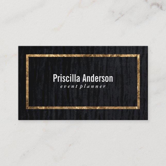 Velvet / Gold Frame Business Card (Front)