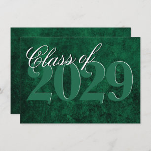 Velvet Grad Emerald Green Jewel Tone Grunge Invitation