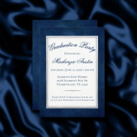 Velvet Grad | Navy Blue Modern Watercolor Party