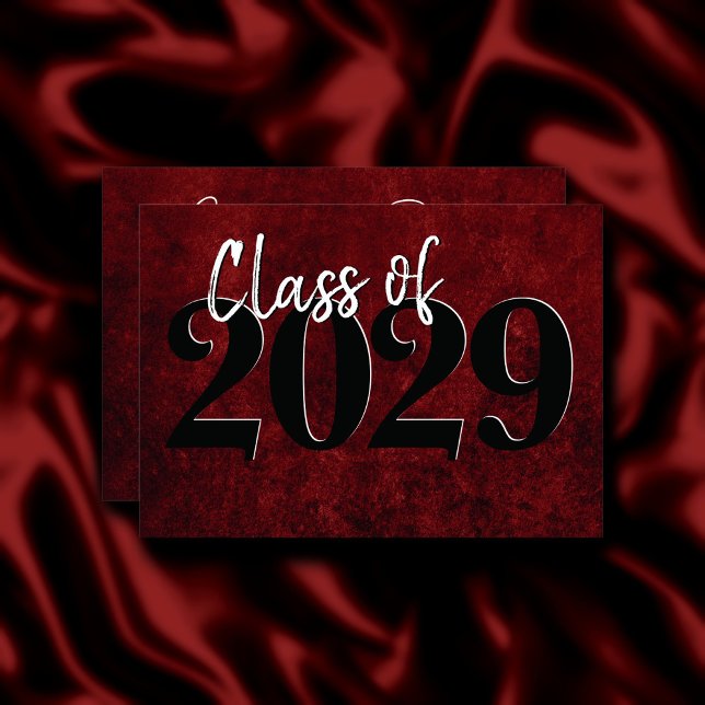 Velvet Grad | Ruby Red Crimson Jewel Tone Grunge Invitation (Creator Uploaded)