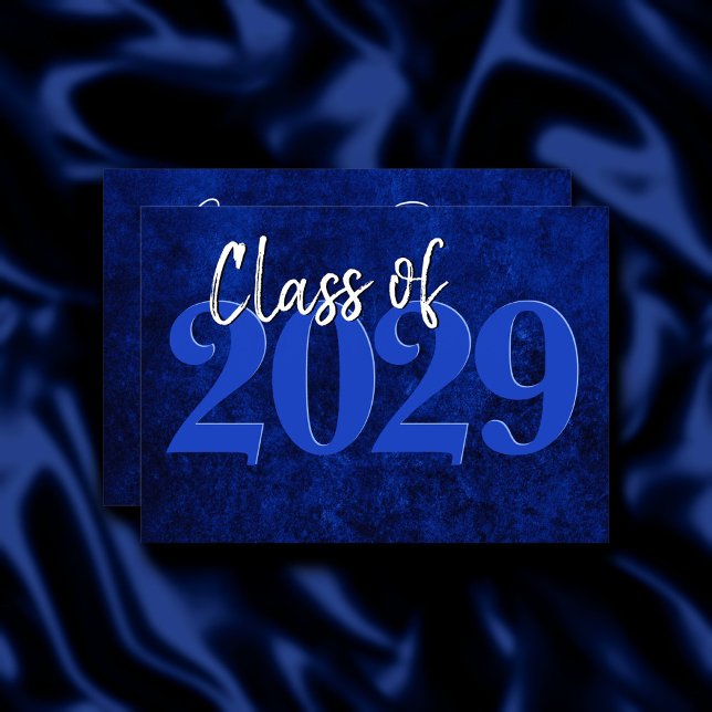 Velvet Grad | Sapphire Blue Dark Jewel Tone Grunge Invitation (Creator Uploaded)