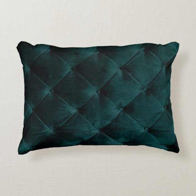 Velvet Green: Malachite Textile Elegance Decorative Cushion (Front)